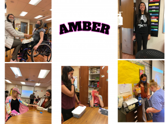AMBER WORKING WITH STUDENTS